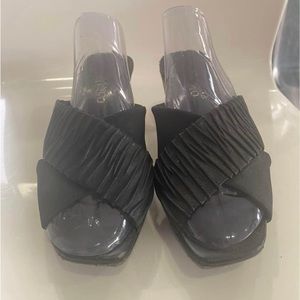 Franco Sarto Black Summer Wedges - 6.5M